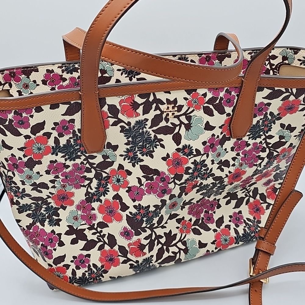Tory Burch Kerrington Tote Bag with Leather Accents Cottagecore, boho, croquette